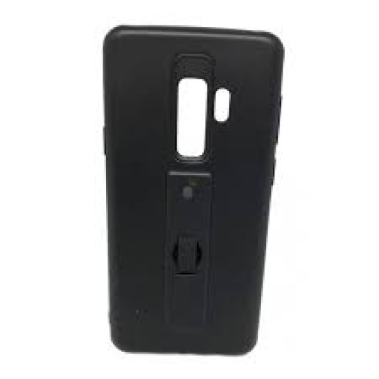 CAPA DE SILICONE MOTOMO COM ANEL DE DEDO PARA SAMSUNG J6 PRIME 2018 PRETO